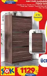 ADEL 3 RAFLI AYAKKABILIK VİCTORİA CEVİZ